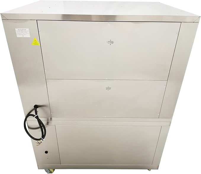 220V Commercial Pizza Oven 3PH Stainless Steel Countertop Electric Movable Pizza Oven with fermentation Tank 4 Baking Sheets and 8 Fermentation Sheets for Commercial Use