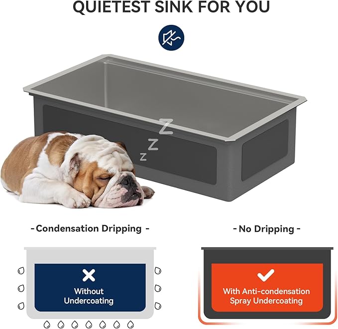 Lordear 33 Inch Undermount Kitchen Sink Honeycomb Finish 16 Gauge Stainless Steel Single Bowl Workstation Sinks Scratch Resistant Handmade Under Counter Sink Basin