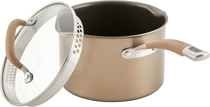 Circulon Premier Professional Hard Anodized Nonstick Cookware Induction Pots and Pans Set, 12 Piece, Bronze