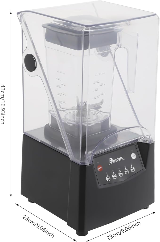Smoothie Machine,23000PRM Portable Blender with 5 Preset,Soundproof Cover,Professional Blender for Smoothies of Various Flavors,Juices,Smoothie Drinks