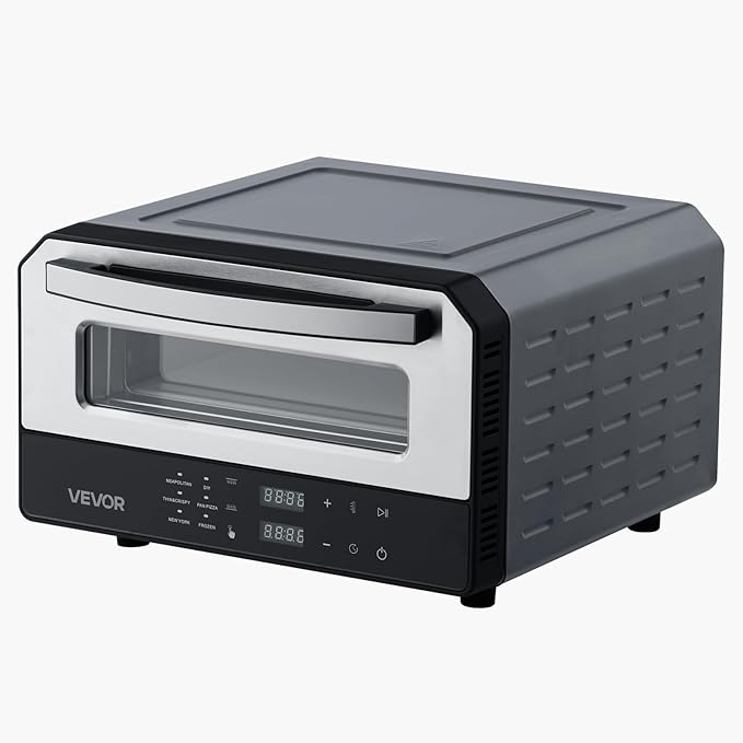 VEVOR Electric Pizza Oven, Smart Pizzas Maker Indoor with 5 Preset, 12-Inch Countertop Pizza Cooker w/Touch Srceen, 750℉ Max Temp, 2-Min Rapid Baking Oven Thin & Crispy, Neapolitan, Frozen, New York