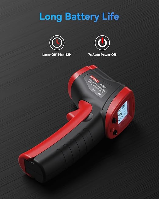 Wintact Infrared Thermometer Temperature Gun -58℉ to 1094℉, Digital IR Heat Surface Temp Gun, Non-Contact Laser Thermal Gun for Cooking Food, BBQ, Pizza Oven, Grill, Griddle Accessories