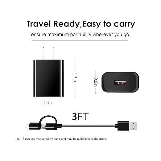 Portable Blender Fast Charger Charging Cable cord Compatible with for Nebo Flashlight,Streamlight Flashlight, PopBabies,Supkitdin,Aoozi Portable Blender,Smoothie Blenders, Personal Size Blender & More