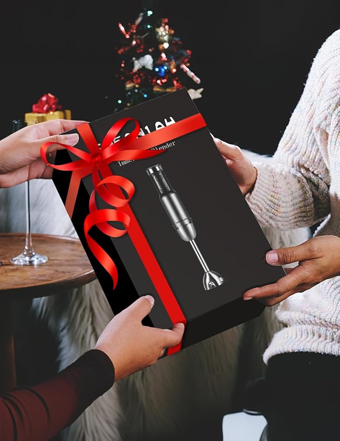 1000W Powerful , 2025 New Update Hand Blender with 25-Speed, Scratch-Resistant Corded Hand Mixer with Heavy-Duty Copper Brushless Motor and Gift Box