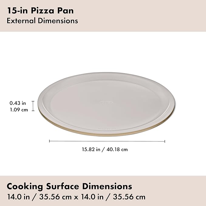 OXO Good Grips Non-Stick Pro Ceramic Coated Metal Bakeware 15” Pizza Pan – Biscuit