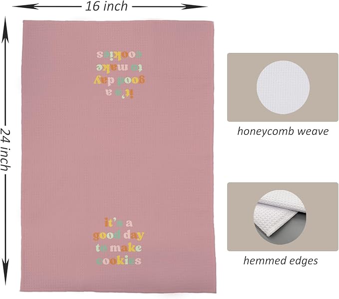 Baking & Cooking Towels, Tea Towels for Bakers & Cooks, Gifts for Cookie Lovers, 16x24 Purple