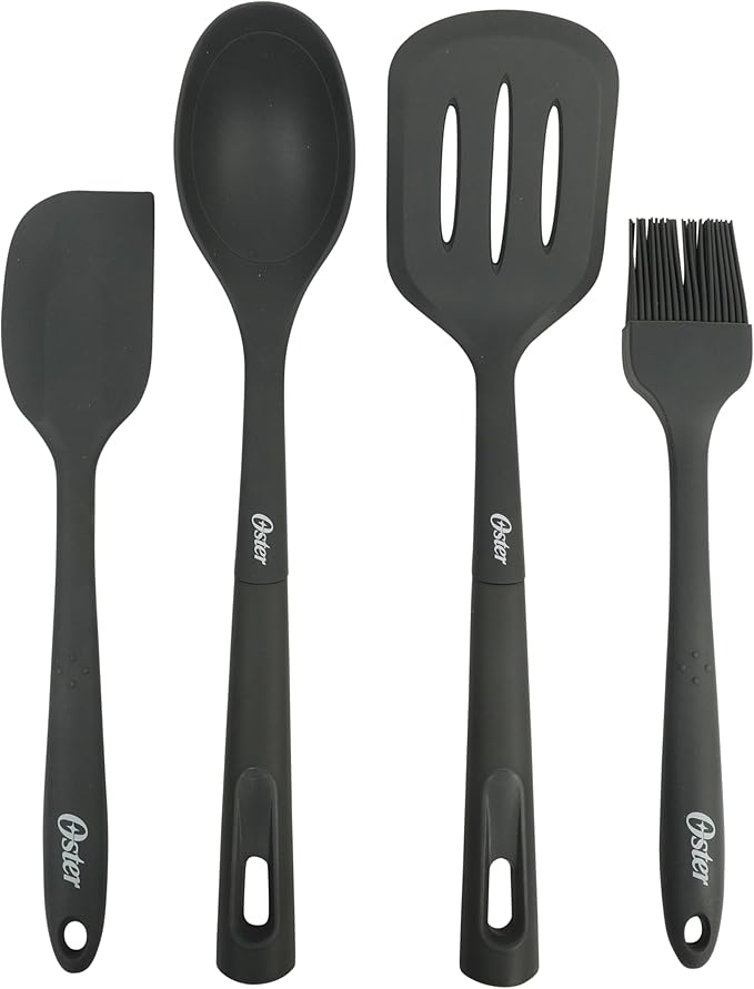 Oster Platinum Rooney 12 Piece Cast Aluminum Pots and Pans PFA Free Ceramic Non stick Induction Kitchen Cookware Set - Grey