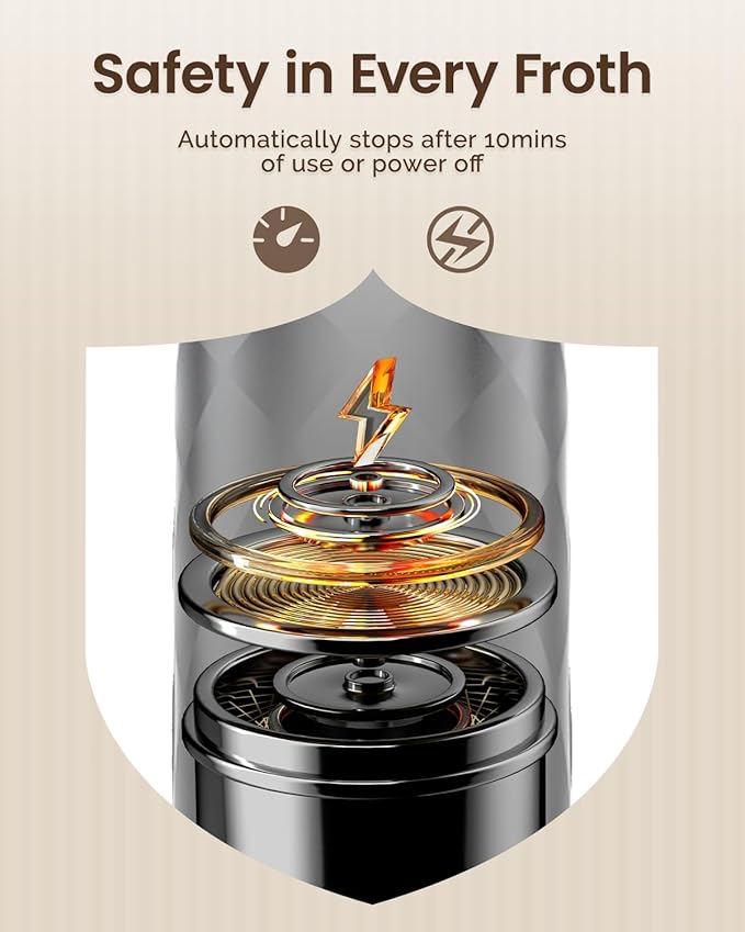 Maestri House Rechargeable Milk Frother, LunaFro Mini Handheld Electric Foam Maker Detachable Stainless Steel Whisk Drink Mixer Foamer Mini Blender for Matcha, Lattes, Cappuccino, No Stand