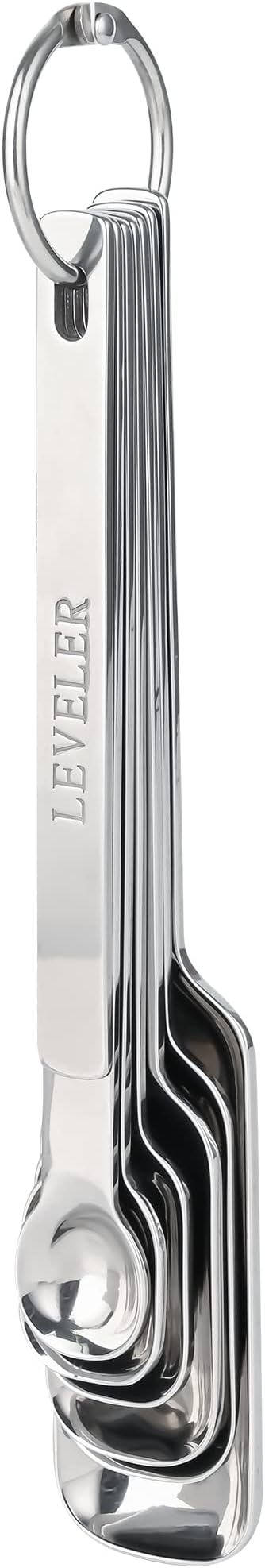 Stainless Steel Measuring Cups and Spoons Set of 12, 5 Dry Measuring Cups and 6 Measuring Spoons With Leveler for Kitchen