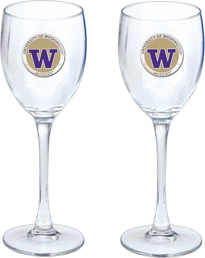 Heritage Pewter Washington Glass Water Goblets β Set of 2 | 12 OZ Goblet Glasses | Expertly Crafted Pewter Glass