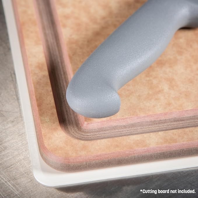 San Jamar Saf-T-Grip Cutting Board Mat Nonslip Mat for Kitchens, Restaurants, and Fast Food, Plastic, 18 x 13 x 0.13 Inches, White, (Pack of 6)