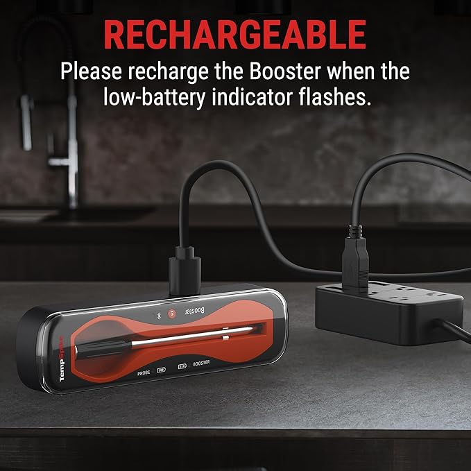 ThermoPro TempSpike 500 ft Wireless Meat Thermometer Digital, Bluetooth Meat Thermometer Wrieless for Beef Lamb Chicken Turkey, Smoker Acccessories for Rotisserie Sous Vide BBQ Oven Air Fryer