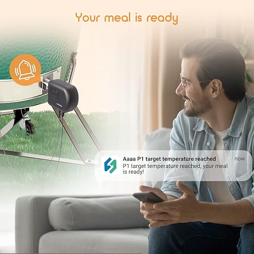 Wi-Fi & Bluetooth BBQ Smoker Temperature Controller with Automatic Smoker Fan, INKBIRD ISC-027BW Grill Thermometer with 4 Probes for Big Green Egg, Kamado Joe, Primo, Vision Grill, Akorn Kamado, Weber