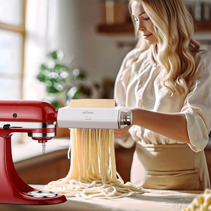 3 in 1 Pasta Maker Machine for KitchenAid Includes Spaghetti Cutter, Pasta Roller and Fettuccine Cutter, Pasta Machine, Noodle Maker, Pasta Maker by Gvode