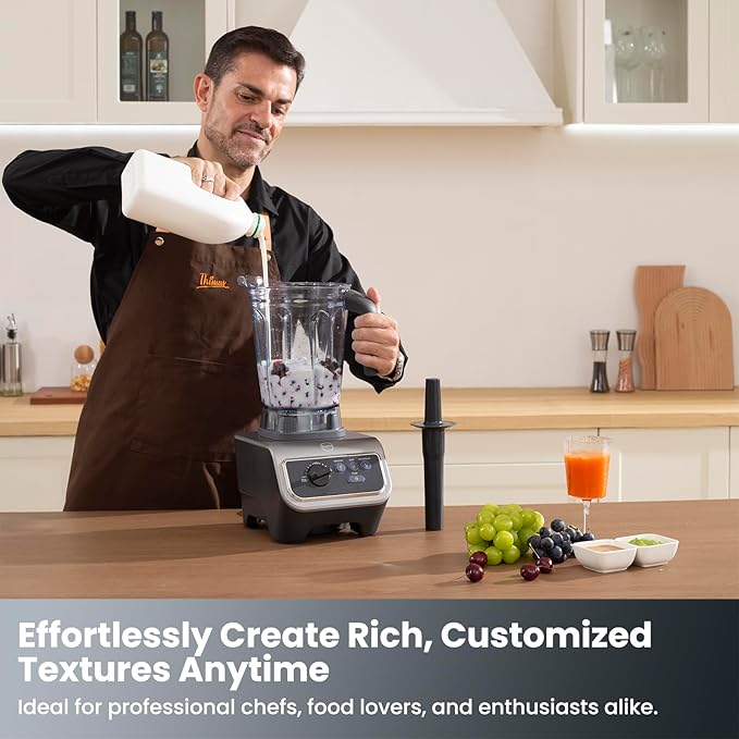 iCucina 1500w Blender for Kitchen with Pre-set Blending Programs, 64oz Heavy Duty Professional-Grade Blenders for Smoothies, Soups, Dips, Nut Butters, BPA-Free Tritan Jar