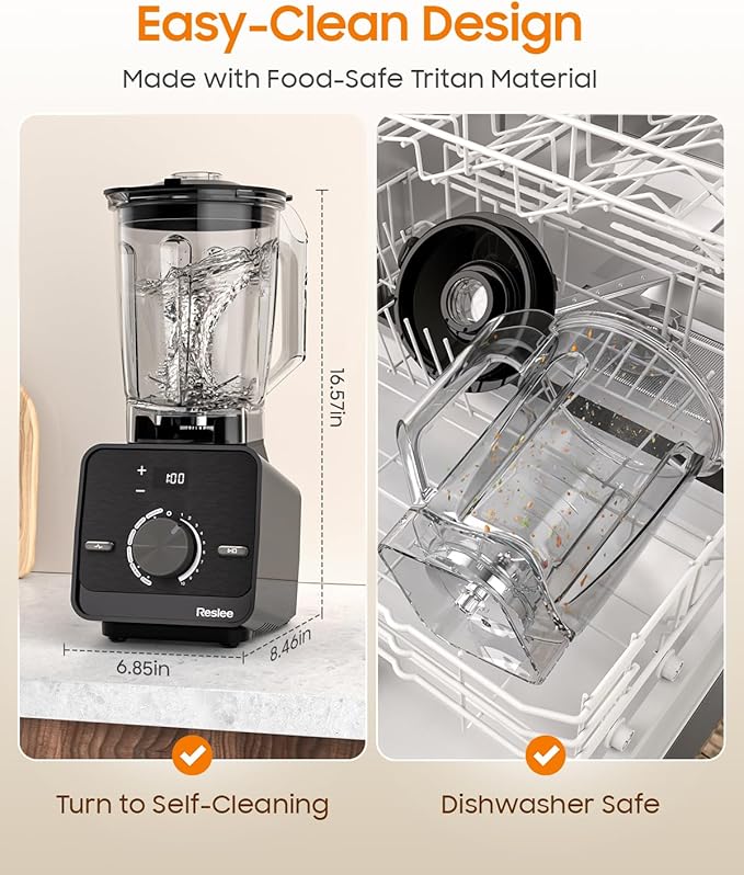 Blender for Kitchen,30000RPM Professional Blenders for Smoothies with 56oz Tritan™ Container,10-Speed Settings & 6 Preset Menus for Smoothies/Protein Drinks/Hot Soups/Baby Food/Frozen Desserts.