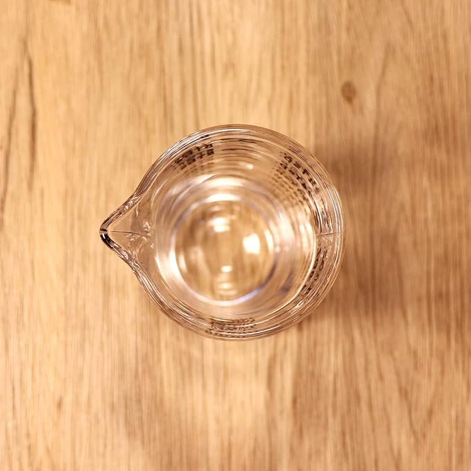 Ackers 4 Oz Glass Measuring Cup,Borosilicate Shot Glass with V-Shaped Spout-Black Line