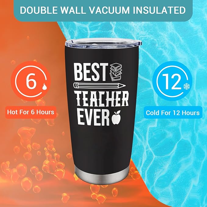 Teacher Gifts for Men - Male Teacher Appreciation Gifts - Birthday/Christmas Gift for Teachers - Thank You Gift for Teachers, 20 oz Insulation Stainless Steel Tumbler