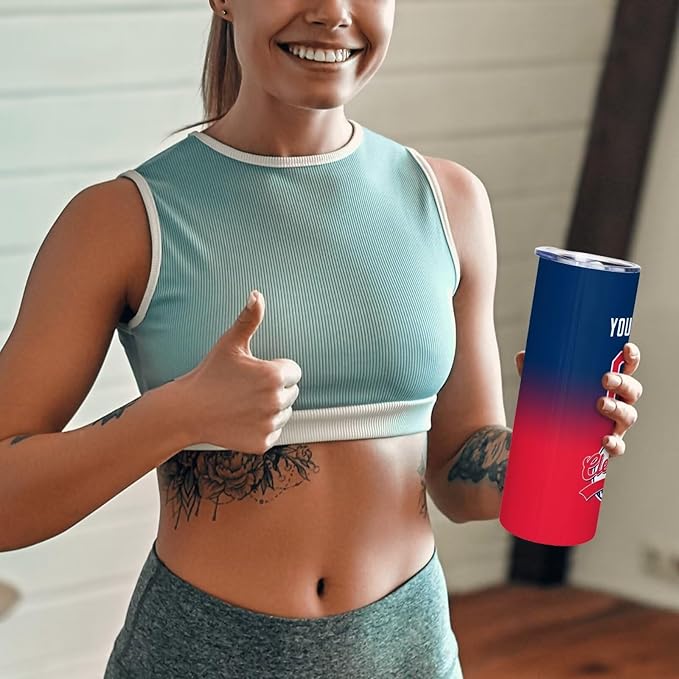 Custom Tumbler Stainless Steel Cup Personalized Baseball Vacuum Insulation Travel Mug Add Your Name Number Fans Gift for Baseball Fans