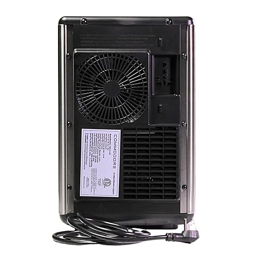 COMMODORE LUXECUBE Luxury Ice Maker – 115V AC Large Cocktail Ice Machine, Produces 9 Crystal Clear 1.5" Ice Cubes per Hour, Stores 18 Cubes, Built-in Quiet Operation, Self-Cleaning, ETL Listed