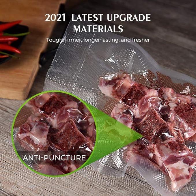 Vacuum Sealer Bags for Food,Food Saver Bags Rolls,11"x50'Rolls 2 Pack,Commercial Grade, Heavy Duty, BPA Free,Great for Vac Storage