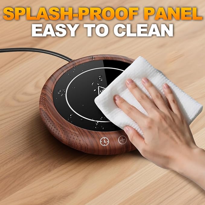 Mug Warmer, 36W Coffee Cup Warmer for Desk with Temperature Display 8-Temp Settings Controlled Heating Coffee Candle Warmer Plate for Beverage Gifts Accessories for Women Men (No Mug)