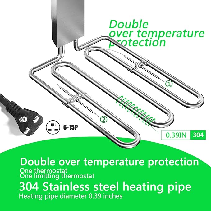 Deep fryer Commercial Deep Fryer 12L x 2/25.4QT Dual Tank Electric Deep Fryers with Basket Electric Countertop Fryer for Restaurant with 2 Frying Baskets, 3300W x 2, 240V Two 6-15 Phase Plugs