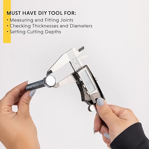 General Tools Digital Caliper 1478 - 8" Caliper Measuring Tool - Stainless Steel Ruler