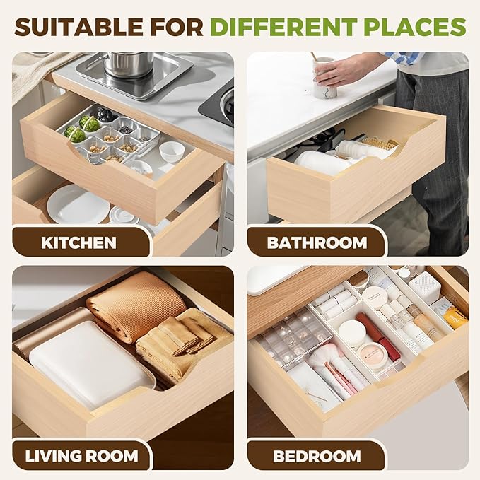 Pull Out Drawers for Cabinet Wood 30" W x 23" D x 4.5" H Slide Out Organizer and Storage Kitchen Cabinet Drawers Slide Out Shelves Pull Out Shelves in Kitchen Pantry Bathroom with Soft Close