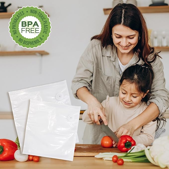 Vacuum Sealer Bags Large Size 10 x 11 Inch 30 Bags, Food Storage, BPA Free, Food Saver, Meal Prep,Sous Vide, Heavy Duty, Airtight