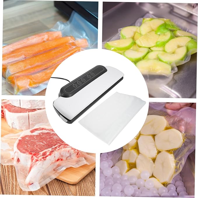 Automatic Vacuum Sealer Machine with Strong Pumping Energy-saving Compact Food Sealer for Kitchen Use Low Noise Operation Suitable for Snack Seafood and Tea Bag Packaging US Plug