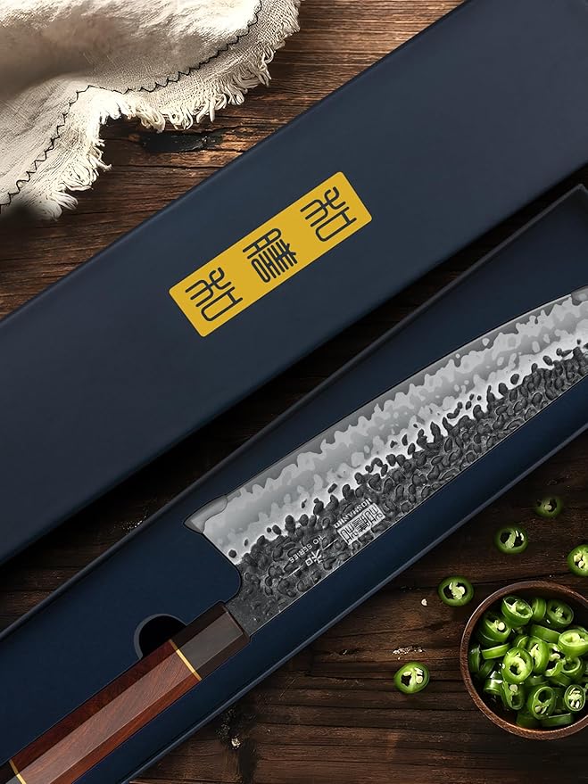 HOSHANHO 9 Inch Kiritsuke Chef Knife, Japanese Hand Forged 9 Layers 10Cr15CoMoV High Carbon Steel Kitchen Knife, Professional Chef's Knife with Ergonomic Rosewood Handle