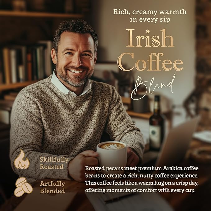 Irish Cream Flavored Ground Coffee – 100% Arabica, No Artificial Sweeteners, Organic, Naturally Flavored, Medium Roast, Single Origin – by Coffea Flavor