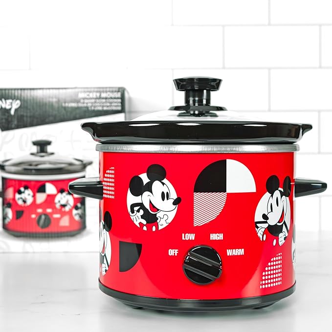 Uncanny Brands Disney Mickey Mouse 2qt Slow Cooker - Small Kitchen Appliance