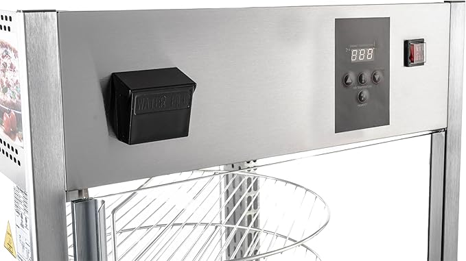 KoolMore 18 in. Commercial Pizza Display Warmer with 4 Rotating Racks in Stainless-Steel (KM-HPD4-18)