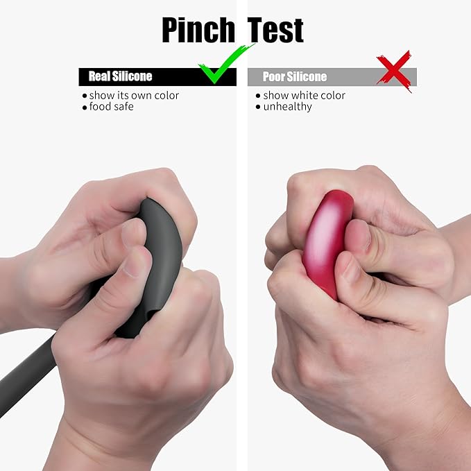 Heat Resistant Silicone Spoon Spatula, Doosu 600°F High Temp Flexible Cooking Spoons Kitchen Rubber Spoonula Scratch-Proof for Mixing Stirring Scraping Serving Non-Stick Cookware (11.4in, Black)