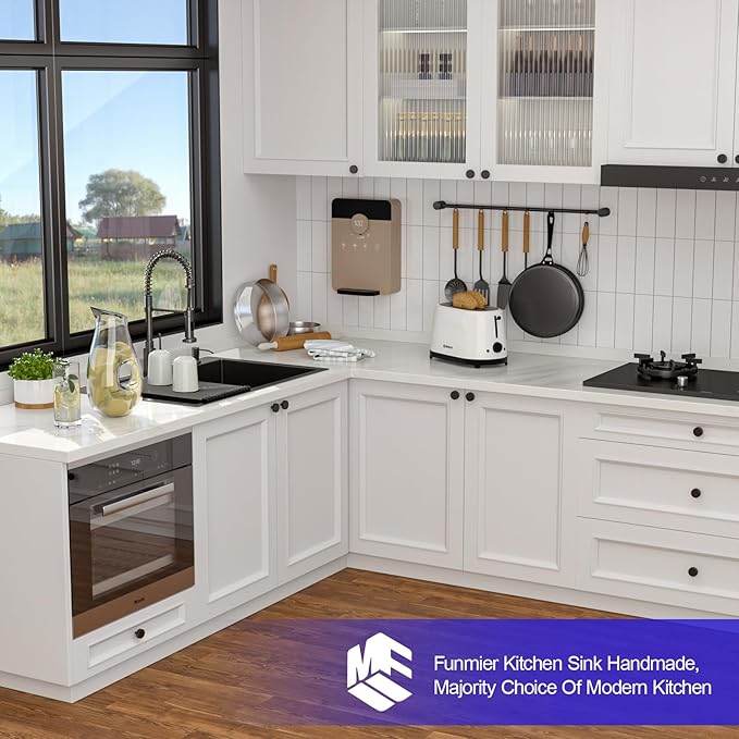 33 x 22 Drop In Kitchen Sink - Funmier 33 Inch Gunmetal Black Stainless Steel Topmount Kitchen Sink Single Bowl 16 Gauge Handmade 10" Deep Basin