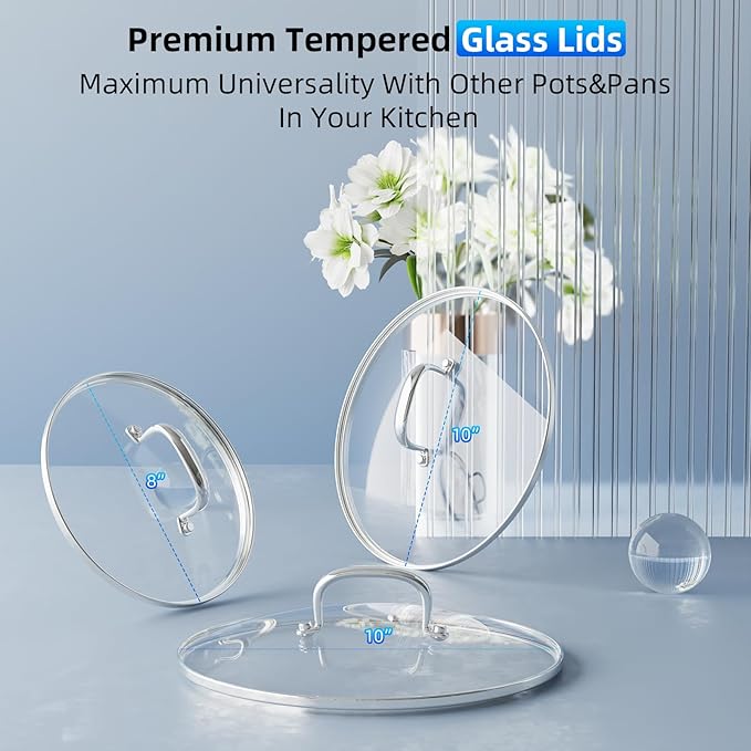 Deluxe DUXANO 14PC Healthy Pots and Pan With 9H Anti-scratch Coating, 2-Layer Non-Stick Ceramic&PFAS Free, Sensitively&Evenly Induction Cooking, Enhanced Flavor with Infrared Cookware, Dishwasher Safe