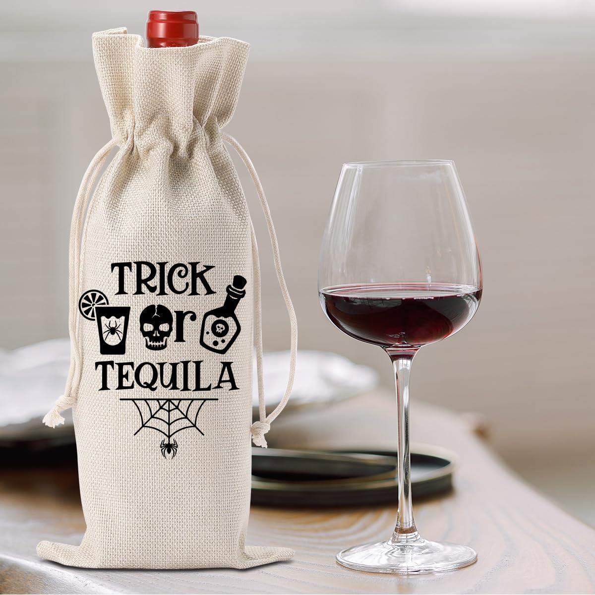 Tequila Wine Gift Bag - Halloween Witch Gifts & Party Supplies for Women, Men, Friends & Coworkers - Wine Tasting Party Supplies
