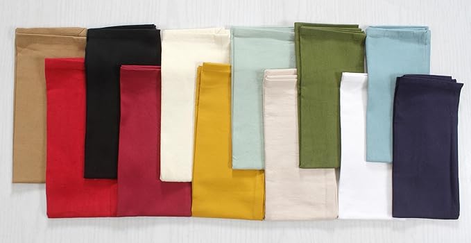 ANA Cloth Napkins Set of 12 (17.5x17.5) inch 100% Cotton Dinner Napkin Washable Hotel Quality Reusable Kitchen & Table Linen for Fall Thanksgiving Family Dinners Weddings & Everyday Use - Brown