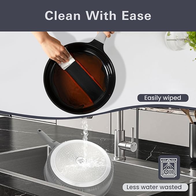 UCCLIFE 22-PCS Pots and Pans Set Non Stick, Induction Cookware Set, Non-toxic Kitchen Cooking Set, Frying Pan, Saucepan Stock Pot Kitchen Utensils Dishwasher Safe, Scratch-resistant (PFAS, PTEF Free)