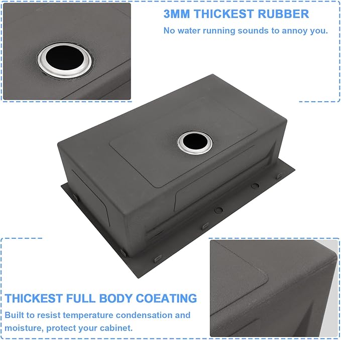 33 Drop In Kitchen Sink - Lordear 33x22 Inch Topmount Single Bowl Kitchen Sink 16 Gauge Stainless Steel Workstation Sinks with Double Ledges