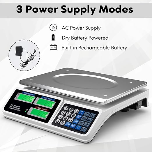 Safstar Electronic Price Computing Scale LCD Digital Commercial Food Meat Weighting Scale 66 Ib Capacity