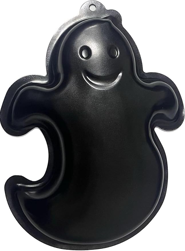 Ghost Shape Cake Pan, Aluminum Cake Pan, Black Non-Stick Cake Mould for Halloween, Birthday and other occasions Cake