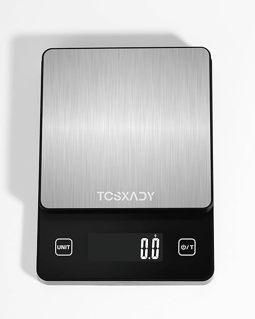 Food Scale, 11lb Digital Kitchen Scale with 10 Units LCD Display and Tare Function, 0.05oz/1g Precise Graduation, Compact Design for Baking, Healthy Cooking,Meal Prep, 304 Stainless Steel