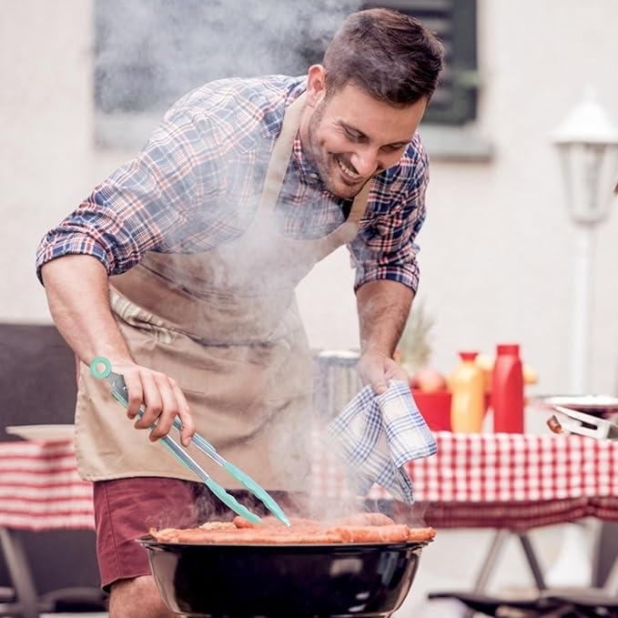 11Pcs Silicone Cooking Utensils Set with Wooden Handle, Heat Resistant Kitchen Utensil Set incl Spatula, Ladle, Tongs & Whisk, Non-Stick & Dishwasher Safe w/Holder