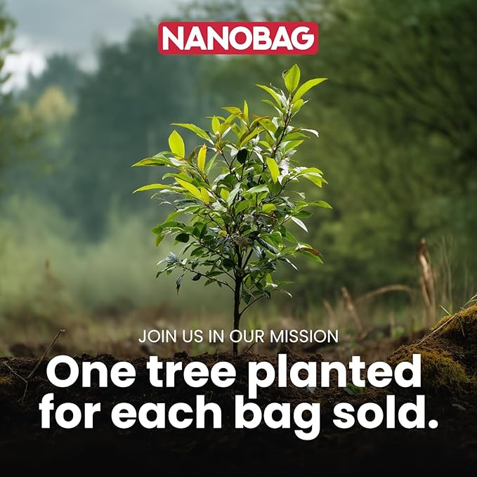 Nanobag Ultra-Lightweight Foldable Tote for Women & Men, Reusable Grocery & Travel Bag, Packable Collapsible Compact Market Essential (Standard Blue Waves)