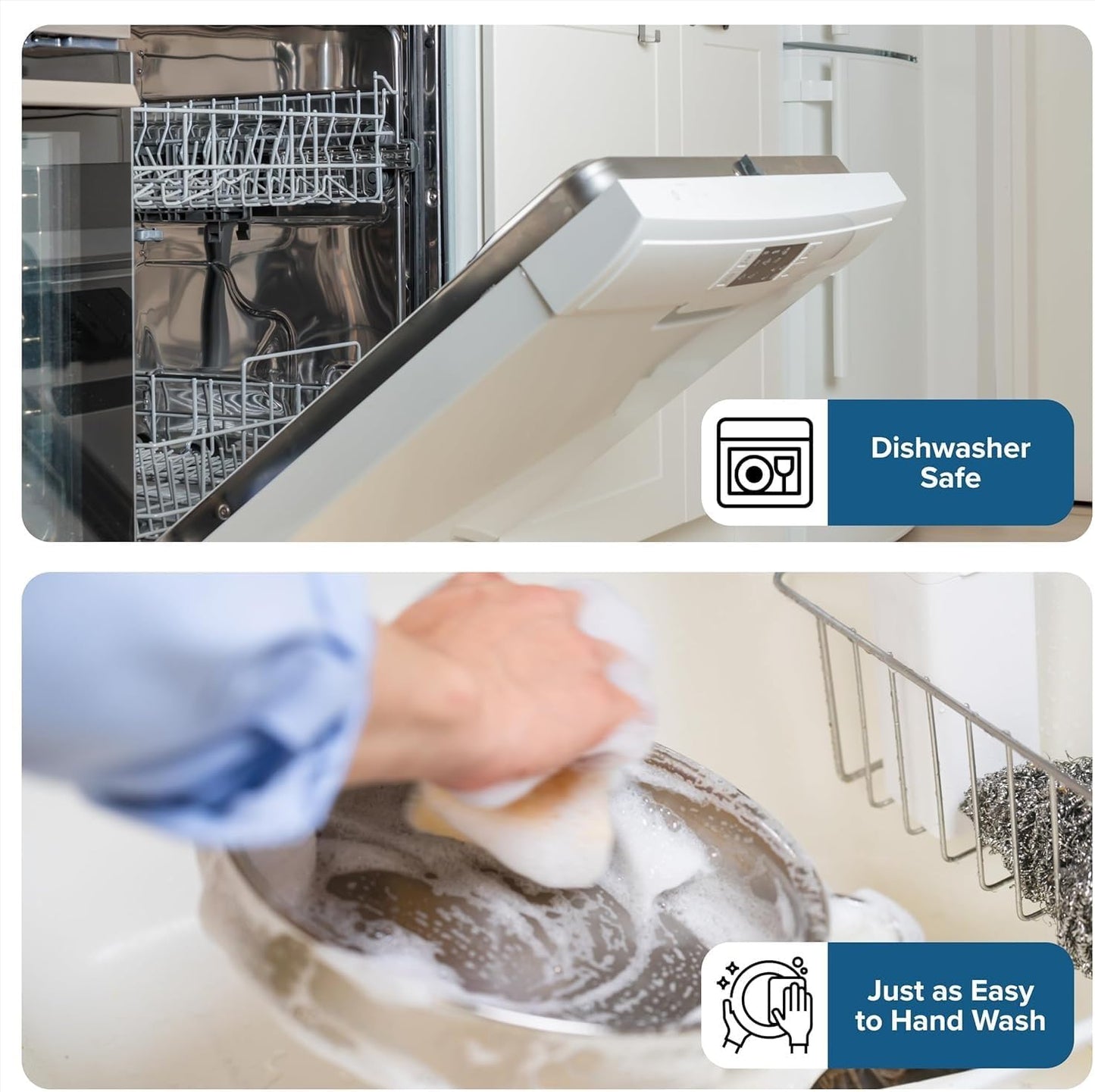 Viking 4-Piece Premium Cookware Bundle – 10” Nonstick Frying Pan, 2.4 Qt Sauce Pan with Lid, 8 Qt Stock Pot, 6 Stainless Steel Kitchen Utensils – Oven & Dishwasher Safe, Induction Ready