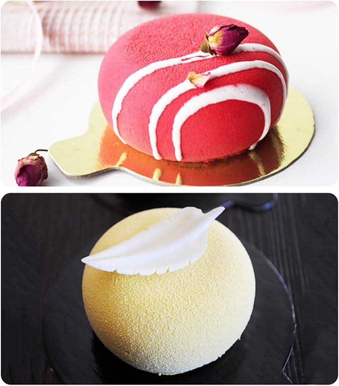 OCPO Kitchen 3D Stone Silicone Mold for Baking Mousse Cake French Dessert Pastry Chocolate Pudding Cupcake, Stone Shape (8-Cavity)