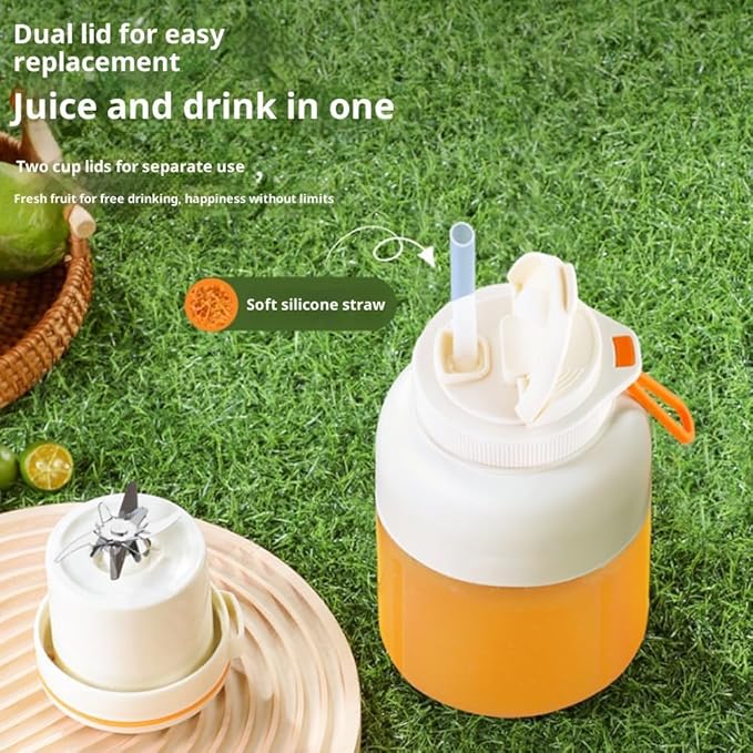 Mini Blender Japan, Portable Personal Blenders for Shakes and Smoothies with 500ml Cup, USB-C Rechargeable, Self-Cleaning for Home, Office or Travel (Blue)